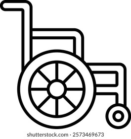Wheel Chair vector icon. Can be used for printing, mobile and web applications.