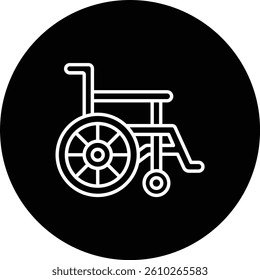 Wheel Chair vector icon. Can be used for printing, mobile and web applications.