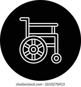 Wheel Chair vector icon. Can be used for printing, mobile and web applications.