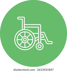 Wheel Chair vector icon. Can be used for printing, mobile and web applications.
