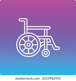 Wheel Chair vector icon. Can be used for printing, mobile and web applications.