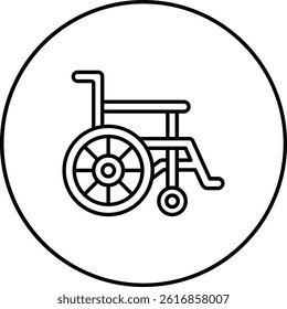 Wheel Chair vector icon. Can be used for printing, mobile and web applications.