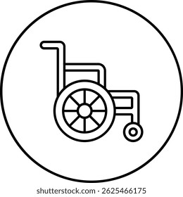 Wheel Chair vector icon. Can be used for printing, mobile and web applications.