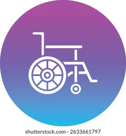 Icono de Vector de silla de ruedas. Se puede utilizar para aplicaciones de impresión, móviles y de Web.