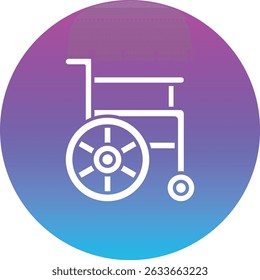 Wheel Chair vector icon. Can be used for printing, mobile and web applications.