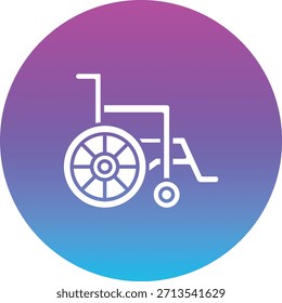 Wheel Chair vector icon. Can be used for printing, mobile and web applications.