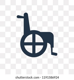 Wheel chair vector icon isolated on transparent background, Wheel chair transparency concept can be used web and mobile