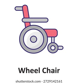 Icono del Vector de la silla de ruedas que puede modificar o editar fácilmente

