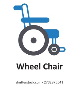 Icono de Vector de silla de ruedas que puede modificarse o editarse fácilmente

