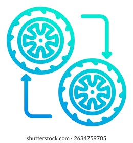 Wheel Changing Icon Element For Design