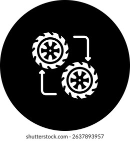 Wheel Changing Icon Element For Design