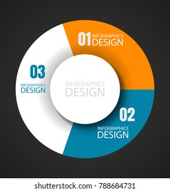 wheel chart with place for text and connection between them.