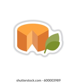 Wheel of cheese sticker