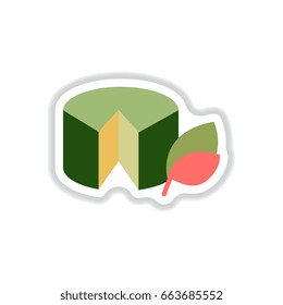 Wheel of cheese sticker
