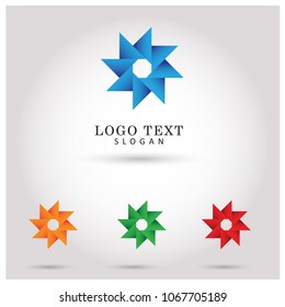 Wheel & Circle Logo. Symbol and Icon Vector Template.