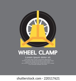 Wheel Clamp Side View Vector Illustration