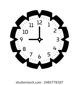 wheel clock concept. Wall clock. analog clock interface with numbers