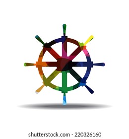 Wheel Colorful Vector Icon Design