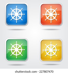 Wheel Colorful Vector Icon Design