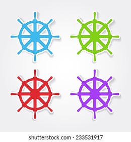 Wheel Colorful Vector Icon Design