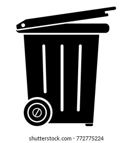 Wheel container icon. Simple illustration of wheel container vector icon for web