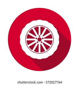 Wheel dashboard flat icon