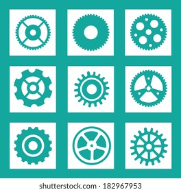Wheel design over blue background, vector illustration.