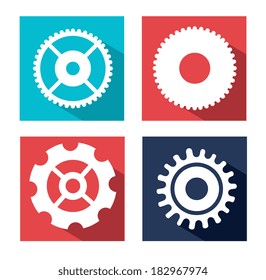 Wheel design over white background, vector illustration.