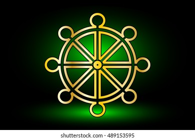 Wheel of Dharma,symbol of Buddhism ,