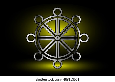 Wheel of Dharma,symbol of Buddhism ,