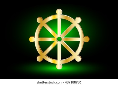 Wheel of Dharma,symbol of Buddhism ,