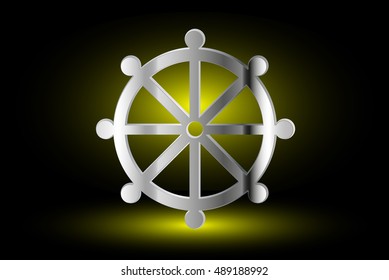 Wheel of Dharma,symbol of Buddhism ,