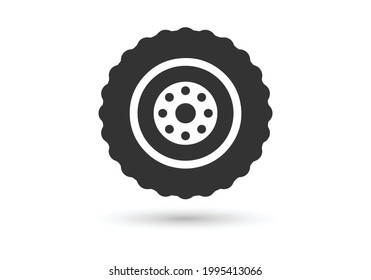 Wheel discs icon, logo isolated on white background
