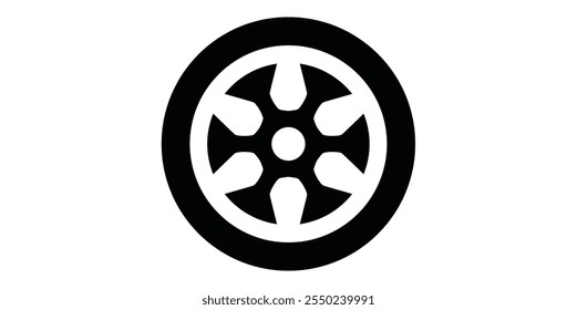 Wheel disks icon, logo design isolated on white background