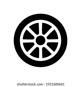 Wheel disks icon, logo isolated on white background