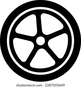 Wheel disks icon, logo isolated on white background