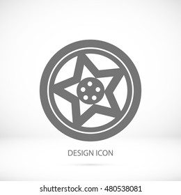 wheel disks icon, vector best flat icon, EPS