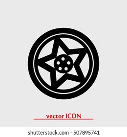 wheel disks icon, vector best flat icon, EPS