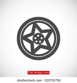 wheel disks icon, vector best flat icon, EPS