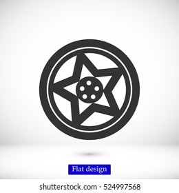 wheel disks icon, vector best flat icon, EPS