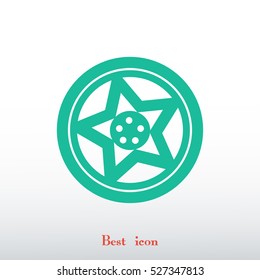 wheel disks icon, vector best flat icon, EPS