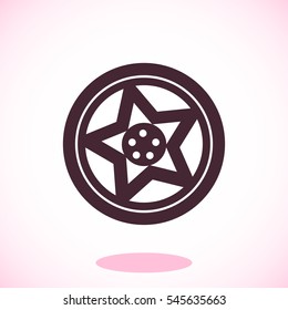 wheel disks icon, vector best flat icon, EPS