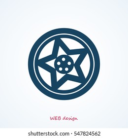 wheel disks icon, vector best flat icon, EPS