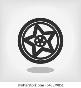 wheel disks icon, vector best flat icon, EPS