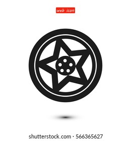 wheel disks icon, vector best flat icon, EPS