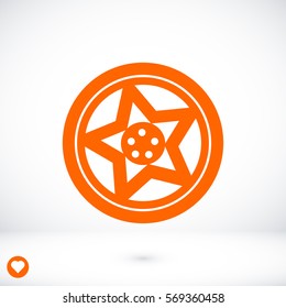 wheel disks icon, vector best flat icon, EPS