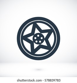 wheel disks icon, vector best flat icon, EPS
