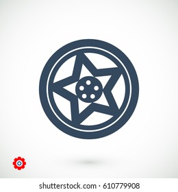 wheel disks icon, vector best flat icon, EPS
