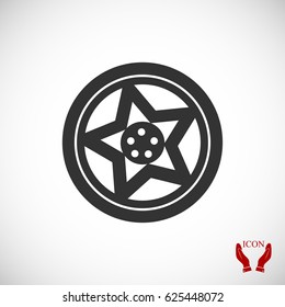 wheel disks icon, vector best flat icon, EPS