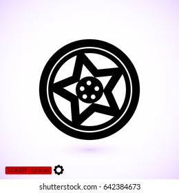wheel disks icon, vector best flat icon, EPS